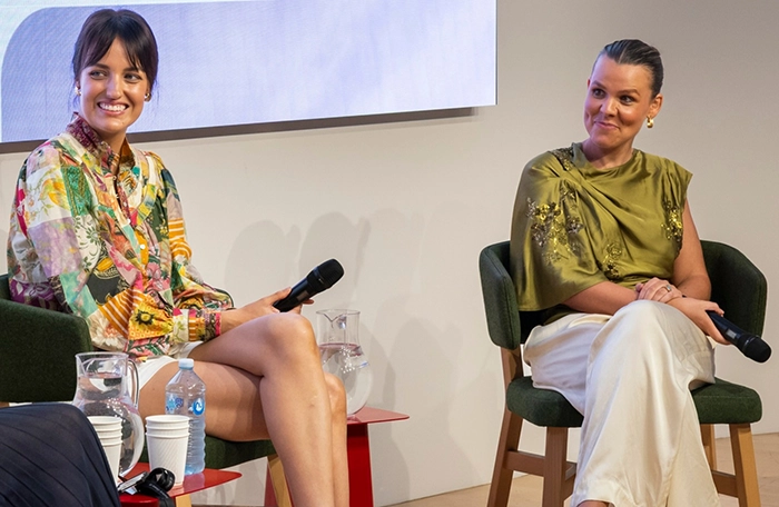 Michelle Andrews and Zara McDonald on stage